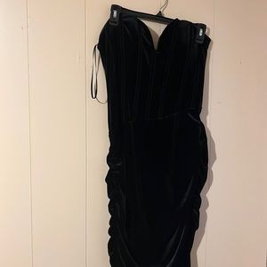 Black velvet dress